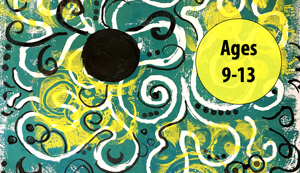 Summer Art Week 6: August 8-12, Printmaking (AM)/Drawing (PM) For Ages 9-13 (In-person)