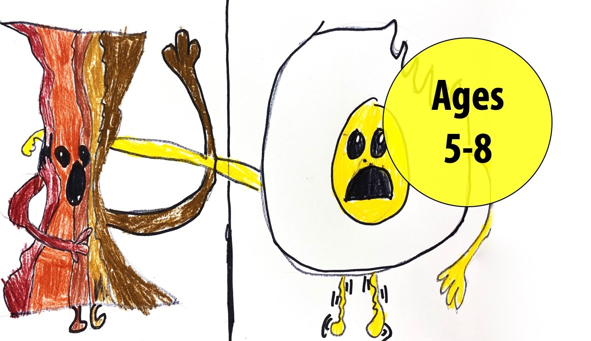 Summer Art Week 7: August 15-19, Cartooning (AM)/Mixed Media (PM) For Ages 5-8 (In-person)